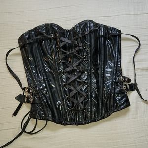 PVC Buckle Lace Up Corset